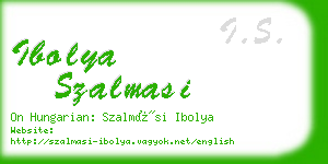 ibolya szalmasi business card